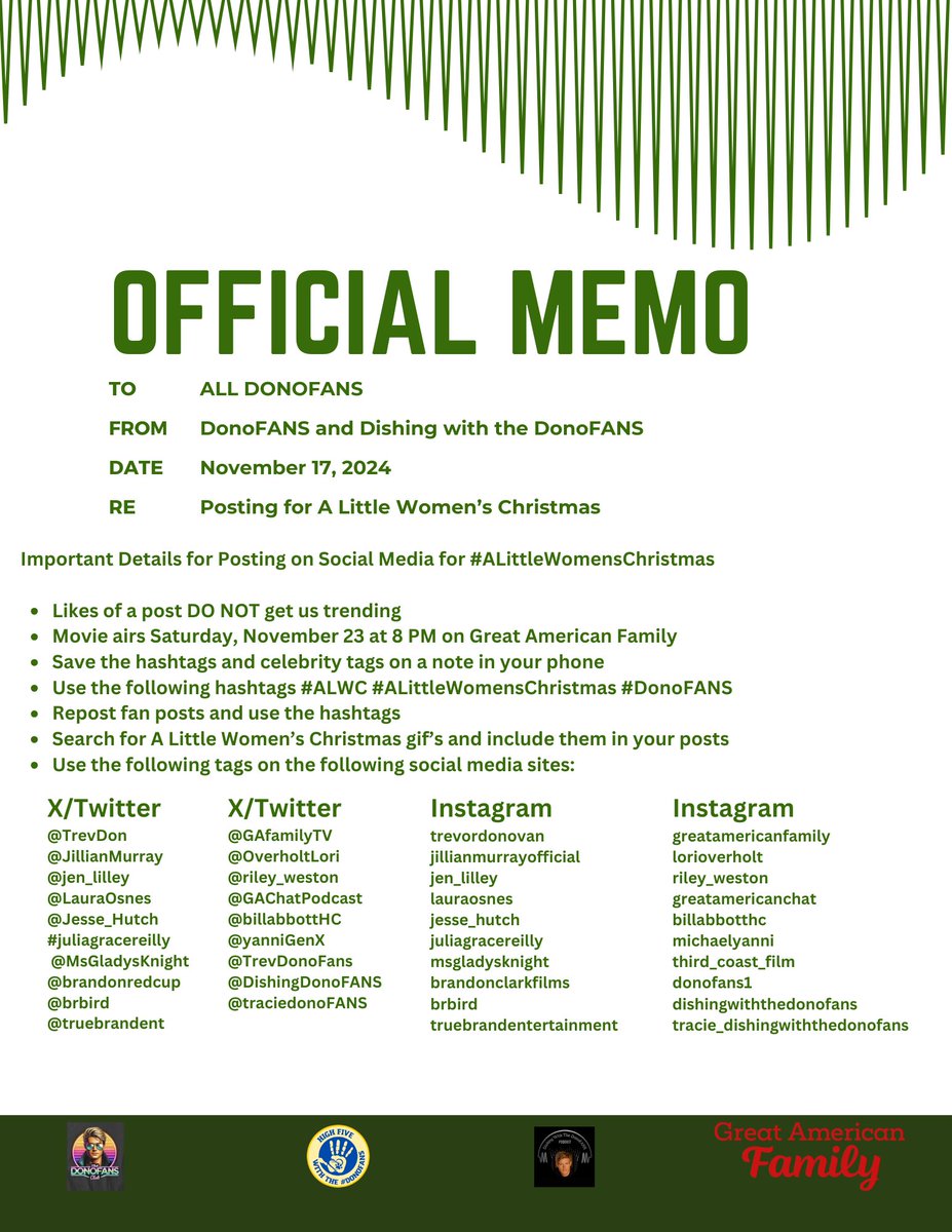 TrevDonoFans's tweet image. Official #DonoFANS business 
#ALWC #ALittleWomensChristmas