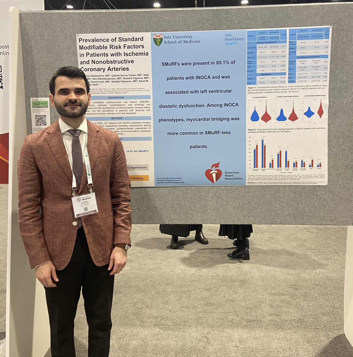 Spyros Kostantinis (@s_kostantinis) on Twitter photo Thrilled to present our work in #INOCA at <a href="/American_Heart/">American Heart Association</a> #AHA24. Thank you very much <a href="/samitshahmd/">samitshahmd</a> and everyone involved! <a href="/YCRG_Yale/">Yale Cardiovascular Research Group</a> <a href="/YaleIMed/">Yale Internal Medicine</a> <a href="/TradIMYale/">Yale IM Traditional Residency Program</a> Thrilled to present our work in #INOCA at <a href="/American_Heart/">American Heart Association</a> #AHA24. Thank you very much <a href="/samitshahmd/">samitshahmd</a> and everyone involved! <a href="/YCRG_Yale/">Yale Cardiovascular Research Group</a> <a href="/YaleIMed/">Yale Internal Medicine</a> <a href="/TradIMYale/">Yale IM Traditional Residency Program</a>