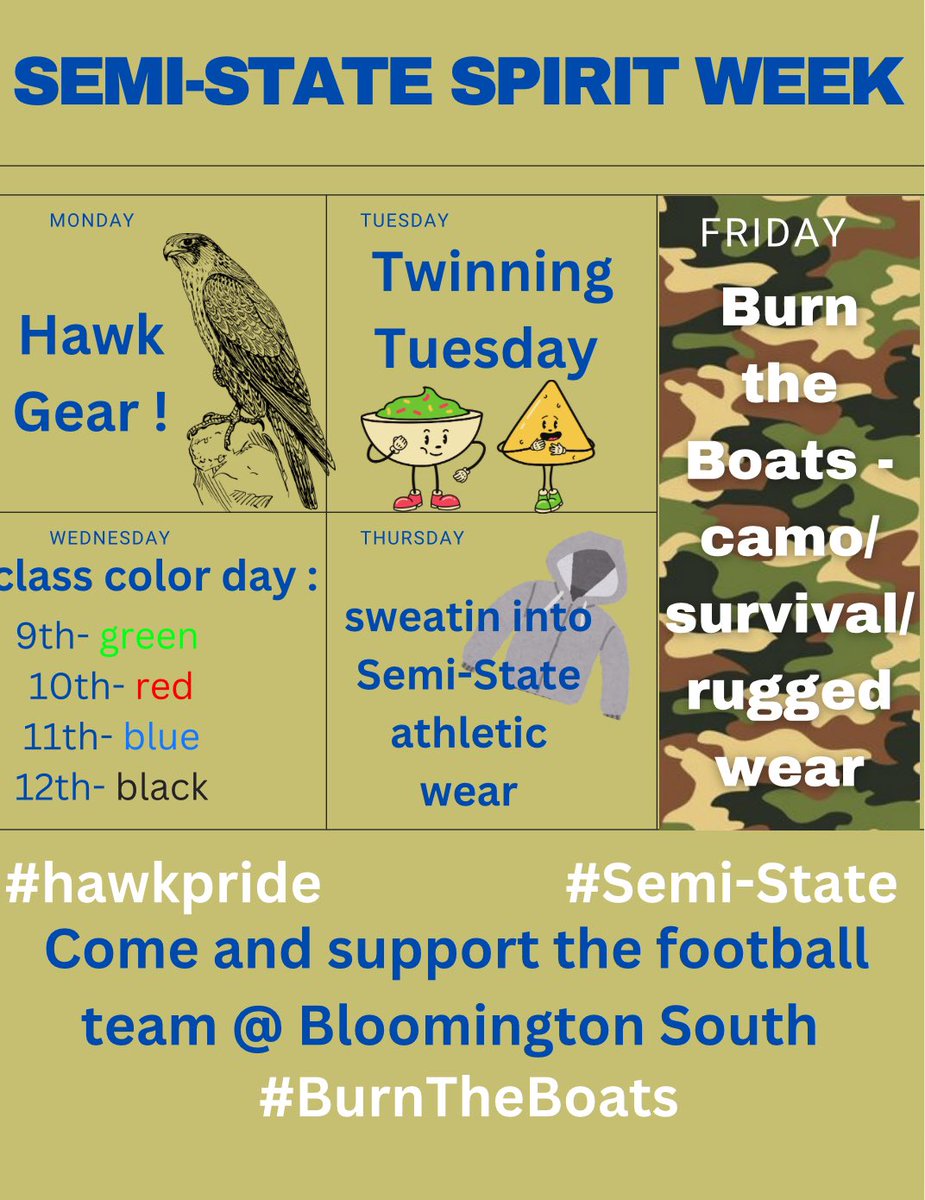 SPIRIT WEEK FOR SEMI-STATE💙💛