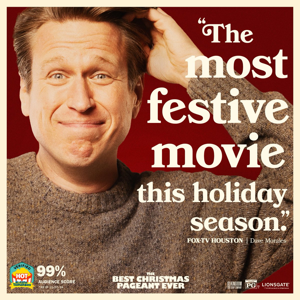 BCPEMovie's tweet photo. Christmas season is officially here &amp; critics are loving it! Watch the #BestChristmasPageantEver - now playing in theaters! 🌟🎁 https://t.co/JN6mgsaWmZ