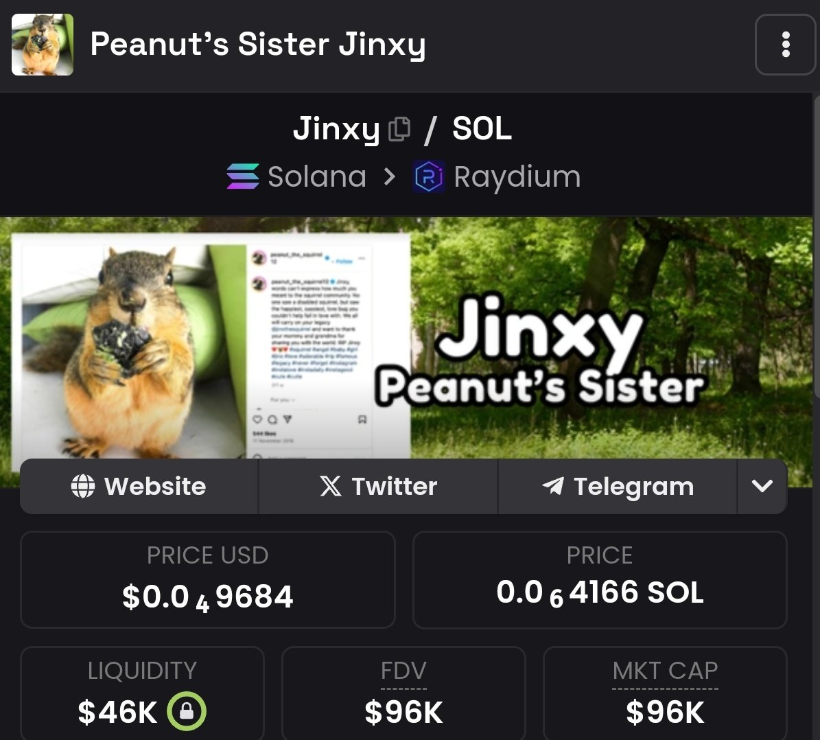 $jinxy
HVucxa2Du6HhAfPRCR3aqzqtPxe9KLDn9dbwvpgjpump
$fred $pnut $wally $jinxy
$jinxy is $pnut sister
<a href="/pnutsolana/">PNUT - Peanut The Squirrel</a>