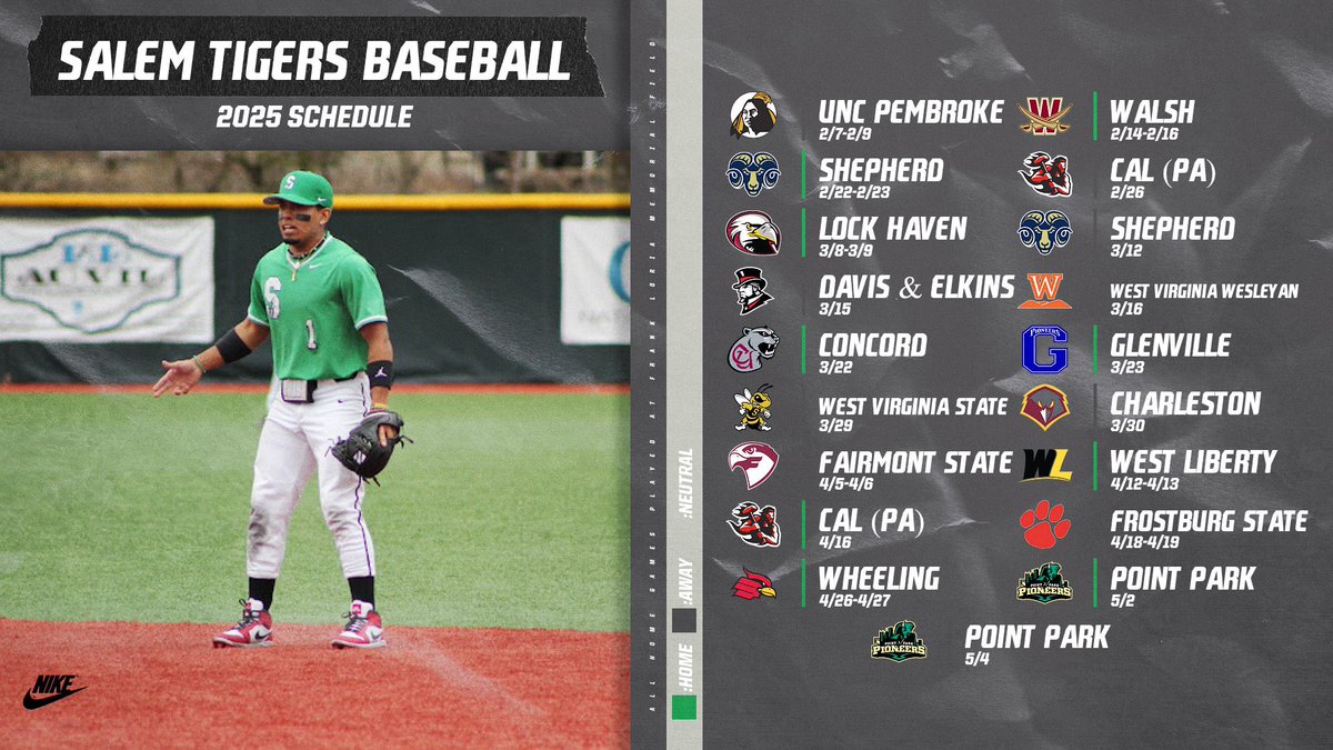 ⚾️Spring Schedule⚾️

The Tigers will open up their 2025 campaign down in Pembroke, North Carolina 🐅🧃 #FAMILY
