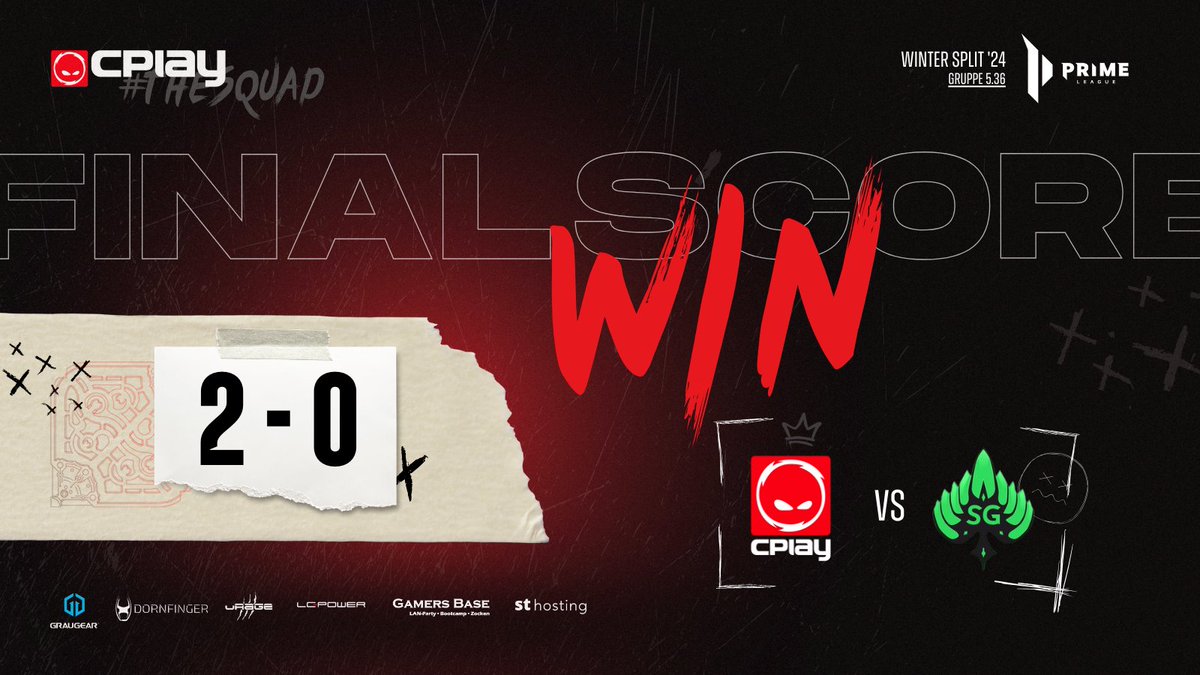 [#LoL] <a href="/PrimeLeague/">Die Techniker Prime League</a>⚔️
Ggwp nSanity Gaming🤝 

Wichtiger Schritt zu den Playoffs ist geschafft, denn wir können uns ein 2:0 sichern!! Waren vielversprechende Games mit Blick auf den letzten Spieltag! 🔥

Vielen Dank wie immer für den Cast <a href="/InviSan_Pubg/">InviSan Casts</a>❤️
#THESQUAD