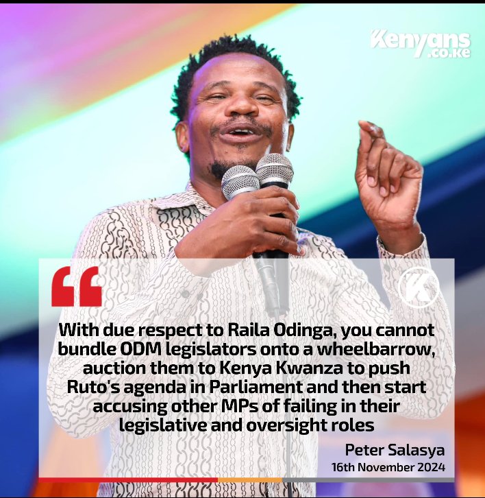 Hon. PK salasya on 🔥.
He is leaving no stone unturn.