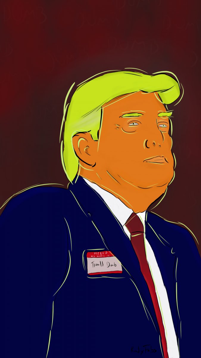 Meine Kunst ist übrigens zeitlos. Der Typ ist immernoch genauso untragbar wie damals. Wen wunderts?