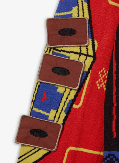 itstimetodrew's tweet photo. A yugioh sweater with a duel disk design on the arm WITH detachable cards omg... https://t.co/hKiAC0QPLm