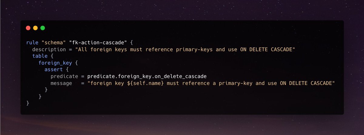 atlasgo_io's tweet photo. Something big is coming to Atlas!

Stay tuned for a game-changing feature that will allow defining custom schema rules to enforce end-to-end governance for any database, framework, or programming language. https://t.co/KlxpnzAzbU