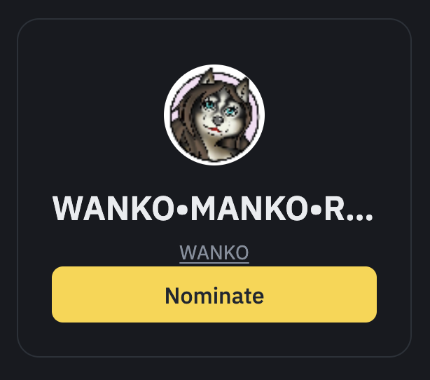 WankoManko (@wankomankorunes) on Twitter photo 🚨📢 <a href="/BinanceFutures/">Binance Futures</a> has listed $WANKO under nominations
Check out for youself: binance.com/en/futures/next
INU NI MAKEMASEN! 🐶 🚨📢 <a href="/BinanceFutures/">Binance Futures</a> has listed $WANKO under nominations
Check out for youself: binance.com/en/futures/next
INU NI MAKEMASEN! 🐶