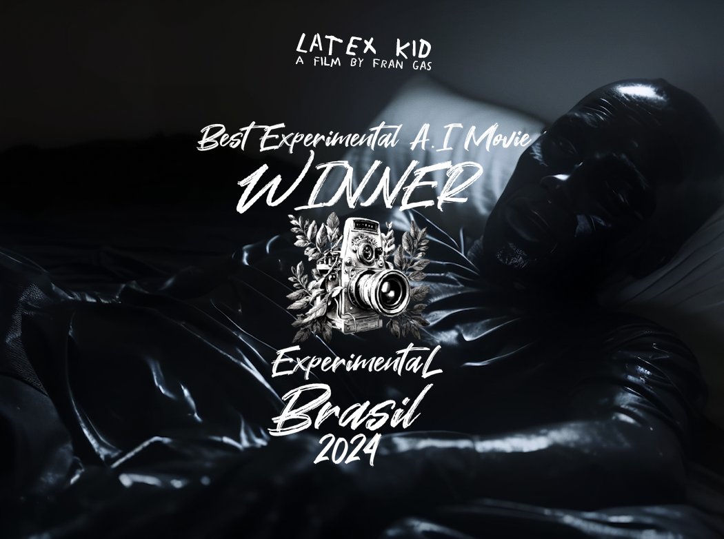 'Latex Kid' Mejor Film Experimental IA en el festival <a href="/ExperimentalBR/">Experimental Brasil</a>. Muy agradecido de recibir este galardón por segunda vez consecutiva, en la edición pasada se lo llevo 'Of Youth'. ¡Gracias!