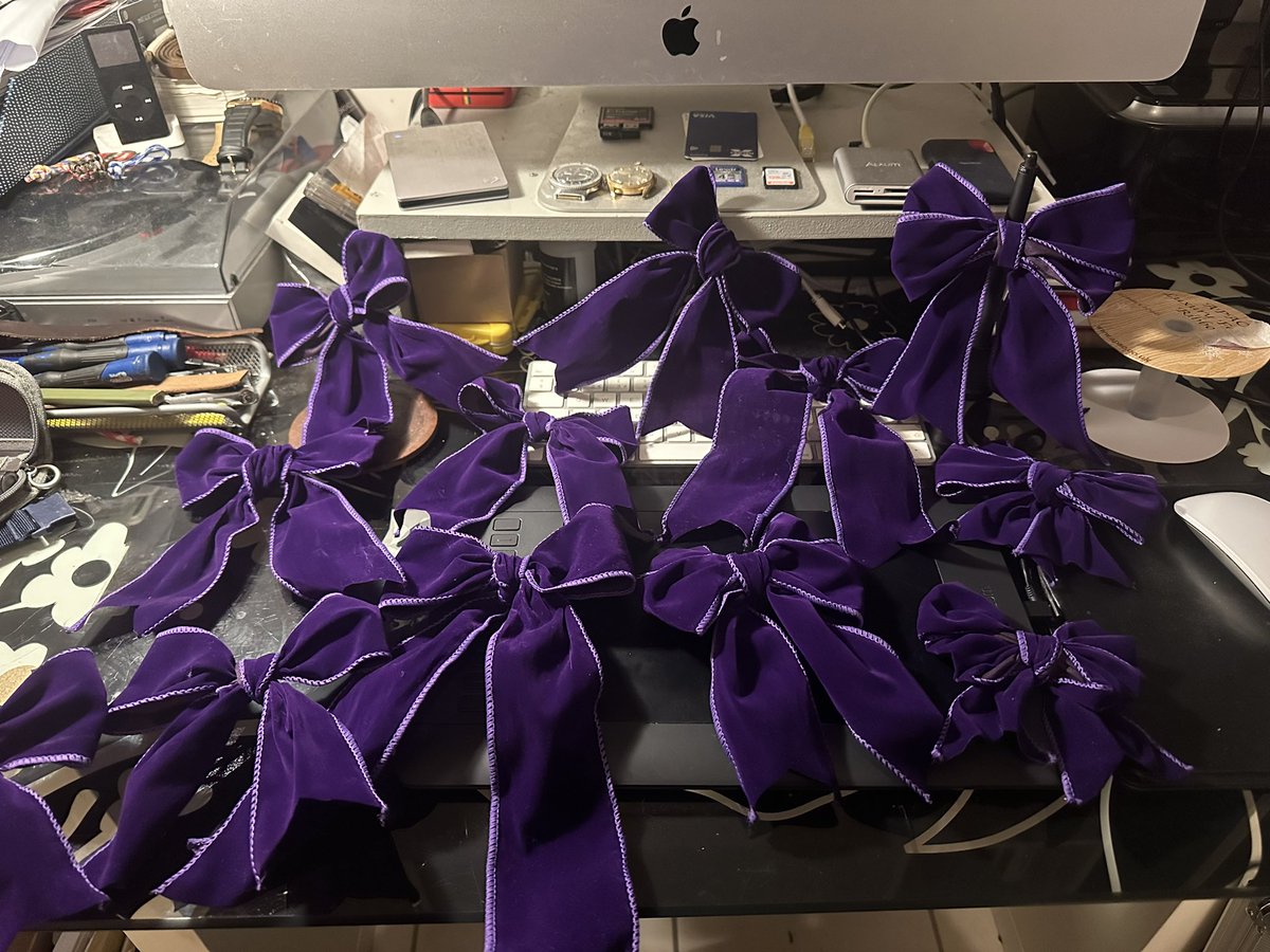 felicitations1's tweet photo. @ksjceaided only managed to get 12 purple bows out of the ribbon, is this going to be enough? https://t.co/T3NnxVoSoD