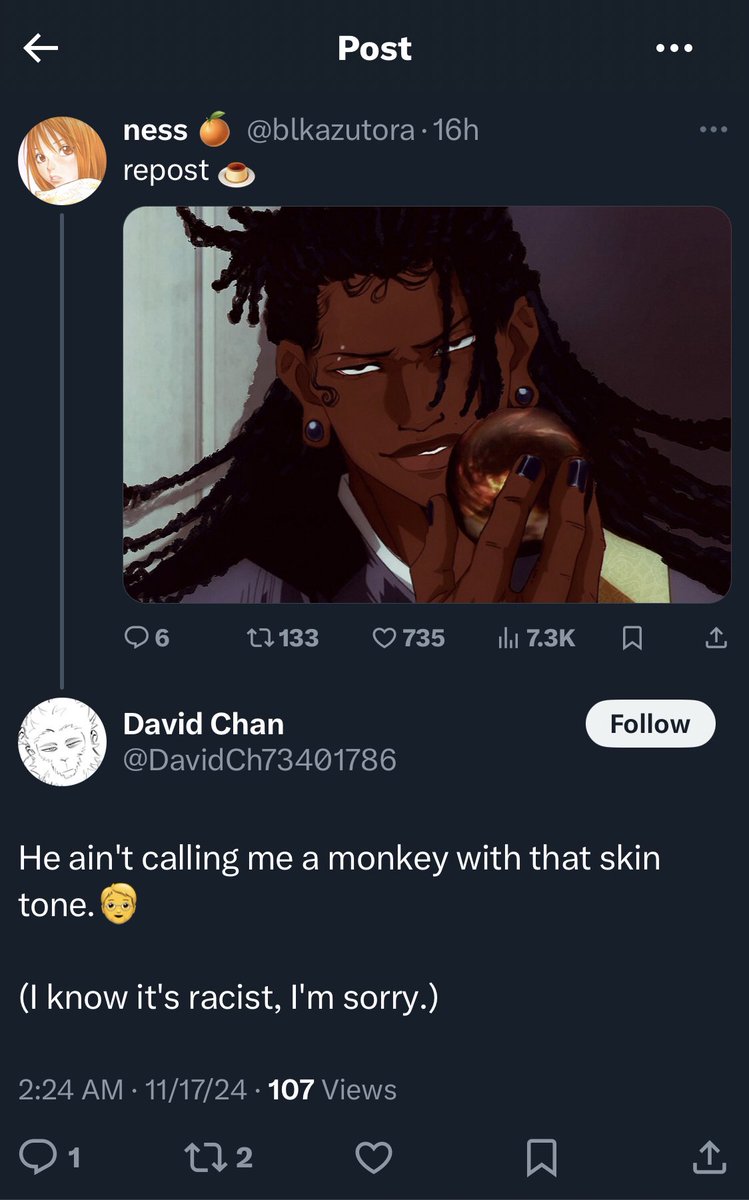 (I know it’s racist, I’m sorry.)