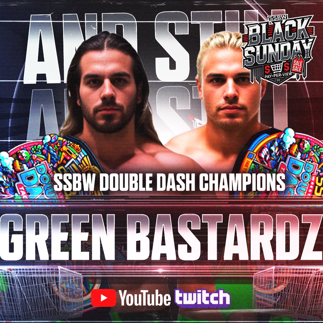 Super Smash Bros Wrestling (@ssbw_wrestling) on Twitter photo Congratulations to The Green Bastardz <a href="/JesseOfEmerald/">EMERALDBOMBSYT</a> for retaining their Double Dash Championships against The Super Saiyans! #SSBW #EFED #WWE2K24 #CAWUNNITY #BLACKSUNDAY #DRAGONBALLZ #DBZ Congratulations to The Green Bastardz <a href="/JesseOfEmerald/">EMERALDBOMBSYT</a> for retaining their Double Dash Championships against The Super Saiyans! #SSBW #EFED #WWE2K24 #CAWUNNITY #BLACKSUNDAY #DRAGONBALLZ #DBZ