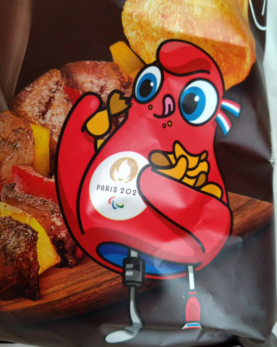 I was very fortunate to grab the last bag of these crisps with a Phryge on at the supermarket, on my last day in France yesterday. I had hoped to find more things adorned with the delightful Olympic mascot but they were thin on the ground.
