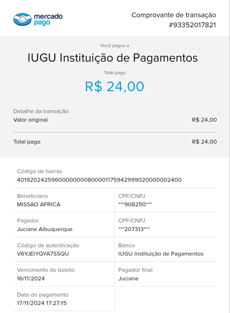 RafaellersSOS's tweet photo. Oi lindos, tudo bem? Passando aqui pra deixar o comprovante do apadrinhamento do mês de Novembro. Obrigada. 🫶🏼 https://t.co/sT12YVpWuQ