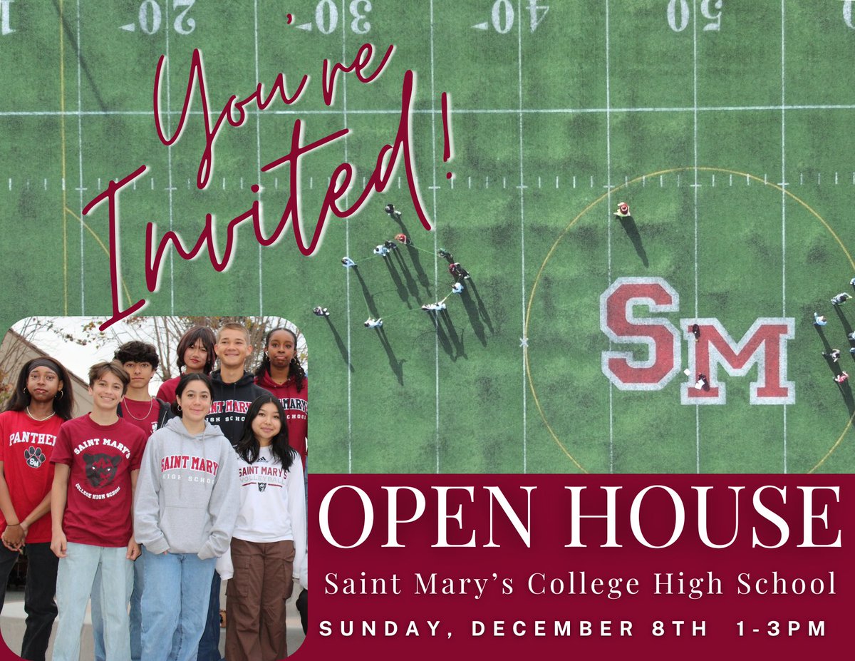 Join us for an inspiring afternoon at Saint Mary’s College High School in Berkeley on Sunday, December 8, 2024, from 1 PM - 3 PM. Discover firsthand what makes Saint Mary’s a vibrant and welcoming community rooted in the Lasallian Catholic tradition. We can’t wait to welcome you