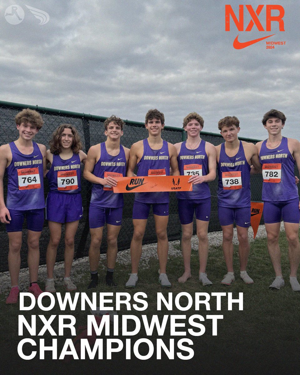 Welcome to the five-timers club 🤵

Downers North XC Club punches their ticket to #NXN for the fifth time ever, and third consecutive time, after claiming the #NXR Midwest title by 96 points!