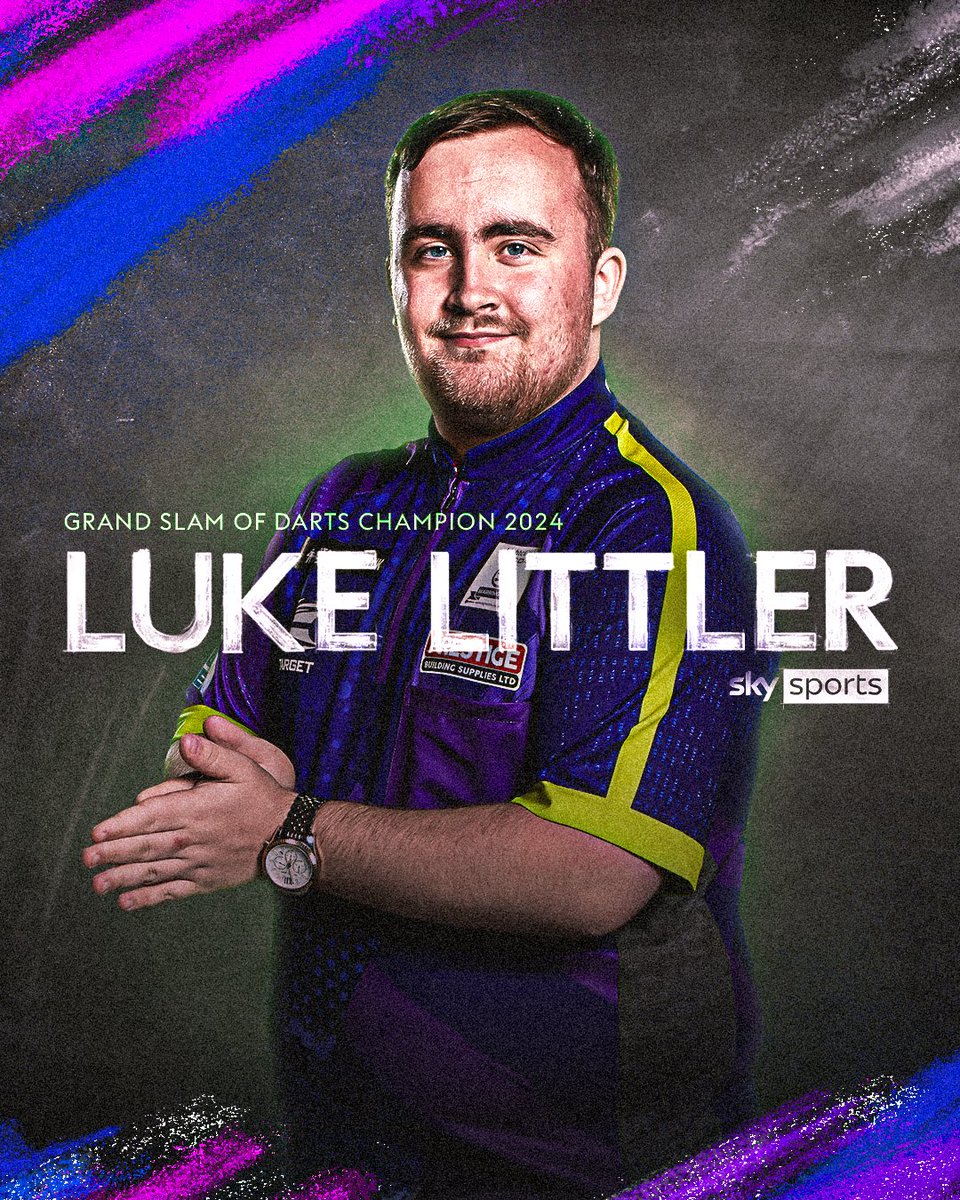 LUKE LITTLER IS THE 2024 GRAND SLAM OF DARTS CHAMPION 🏆

'The Nuke' is a major ranking champion for the first time after a sensational 16-3 victory over Martin Lukeman 👏