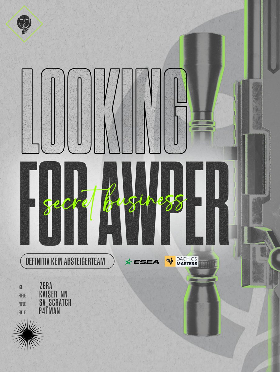 KaiseR_NN (@kaiser_nn) on Twitter photo Wir suchen für die nächste <a href="/Dachcs/">DACH CS Masters</a> und <a href="/Esea/">ESEA League</a> Season +1
Zu uns:
- 4er Core mit diversen Div 2 & 3 Seasons
- IGL vorhanden
- Orga-Gespräche laufen
Zu dir:
- AWP
- Teamerfahrung
- Zeit für 2-3x Prac
Wer Interesse hat, kann gerne <a href="/zerafps/">Zera</a> bei Steam adden
#LFTCS #LFPCS Wir suchen für die nächste <a href="/Dachcs/">DACH CS Masters</a> und <a href="/Esea/">ESEA League</a> Season +1
Zu uns:
- 4er Core mit diversen Div 2 & 3 Seasons
- IGL vorhanden
- Orga-Gespräche laufen
Zu dir:
- AWP
- Teamerfahrung
- Zeit für 2-3x Prac
Wer Interesse hat, kann gerne <a href="/zerafps/">Zera</a> bei Steam adden
#LFTCS #LFPCS