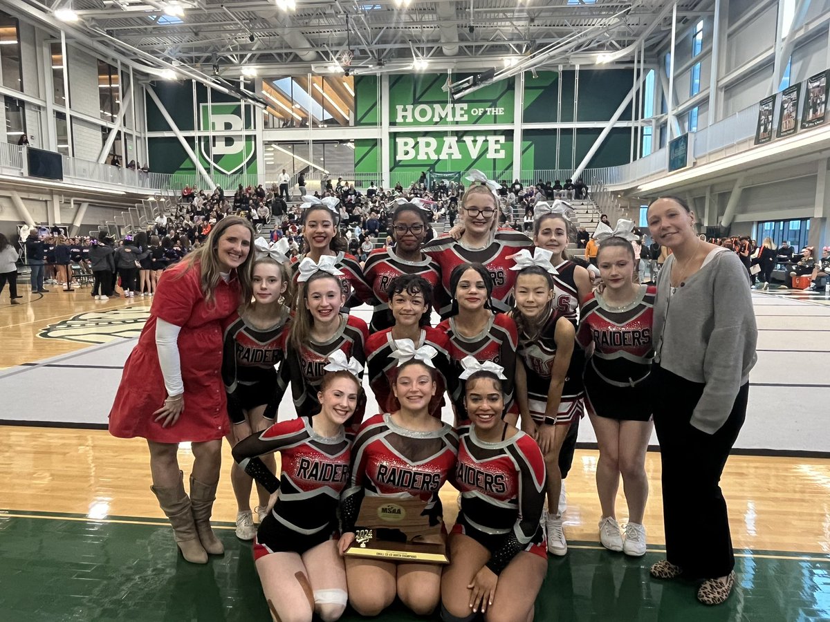 First place finish for the raider cheerleaders at regionals! We are on to states next week at Worcester State. Let’s go raiders!
<a href="/Watertowncheer/">Watertown High Cheer</a> <a href="/WatertownMANews/">Watertown News</a> <a href="/watertownschool/">Watertown Public Schools</a> <a href="/WatertownSupt/">Deanne Galdston</a> <a href="/watertownhigh/">WatertownHighSchool</a> <a href="/WCN_Watertown/">Watertown Cable News</a>