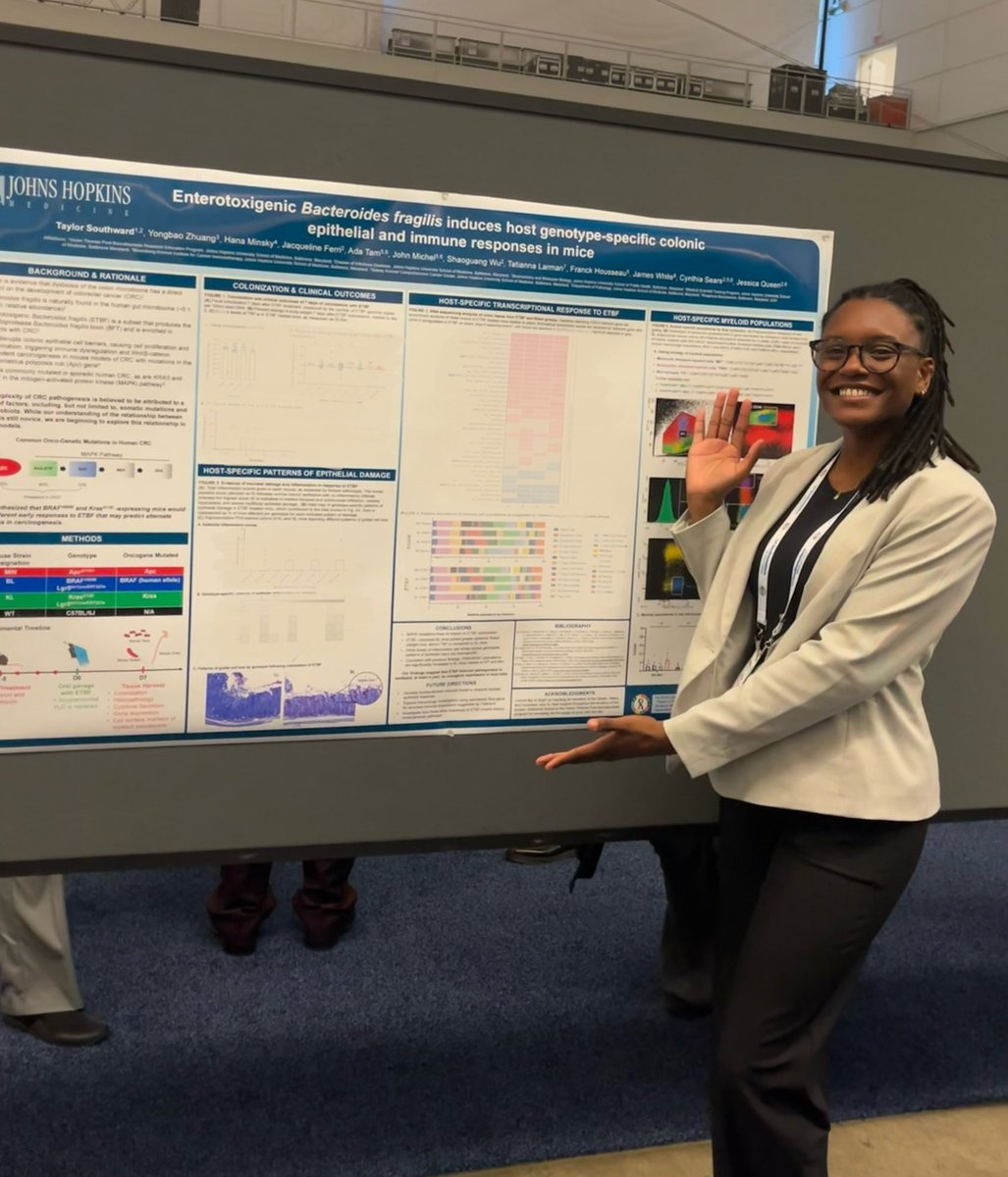 Thrilled and grateful to have won an award in the Cancer Biology discipline for my poster presentation at #ABRCMS2024 🥳 Huge thanks to the panel of judges, my amazing mentor, and the many mice sacrificed to make this possible 👩🏾‍🔬🐁🔬🥼