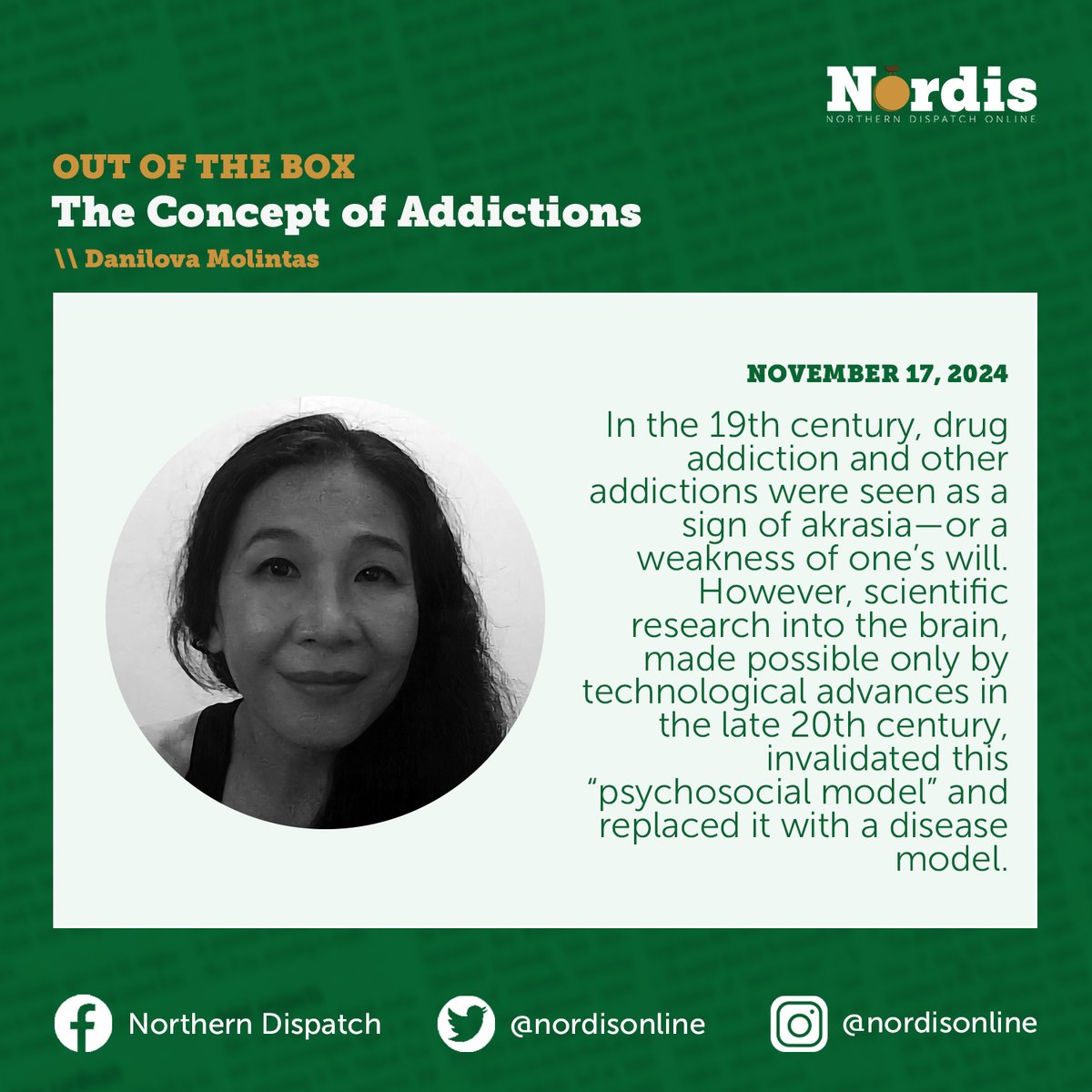 OPINION | Like most things, the concept of addiction is not ahistorical—it did not develop outside the movement of human history. Read the full article: bit.ly/3ZaUXBL