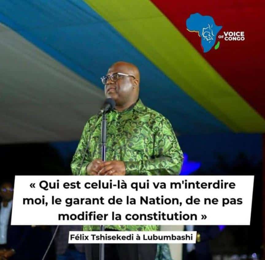 #RDC : Le peuple demande la modification de la #Constitution. Ce n'est pas l'opposition ya nzala qui va empêcher la volonté du peuple.