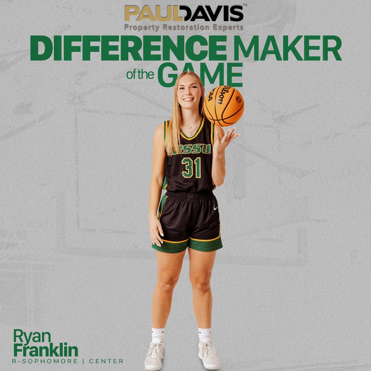 Lions center Ryan Franklin was named the Difference Maker of the Game, presented by Paul Davis Restoration, against Texas A&amp;M International 🏀

Franklin finished the game with 18 points, 11 rebounds and 2 assists 🦁