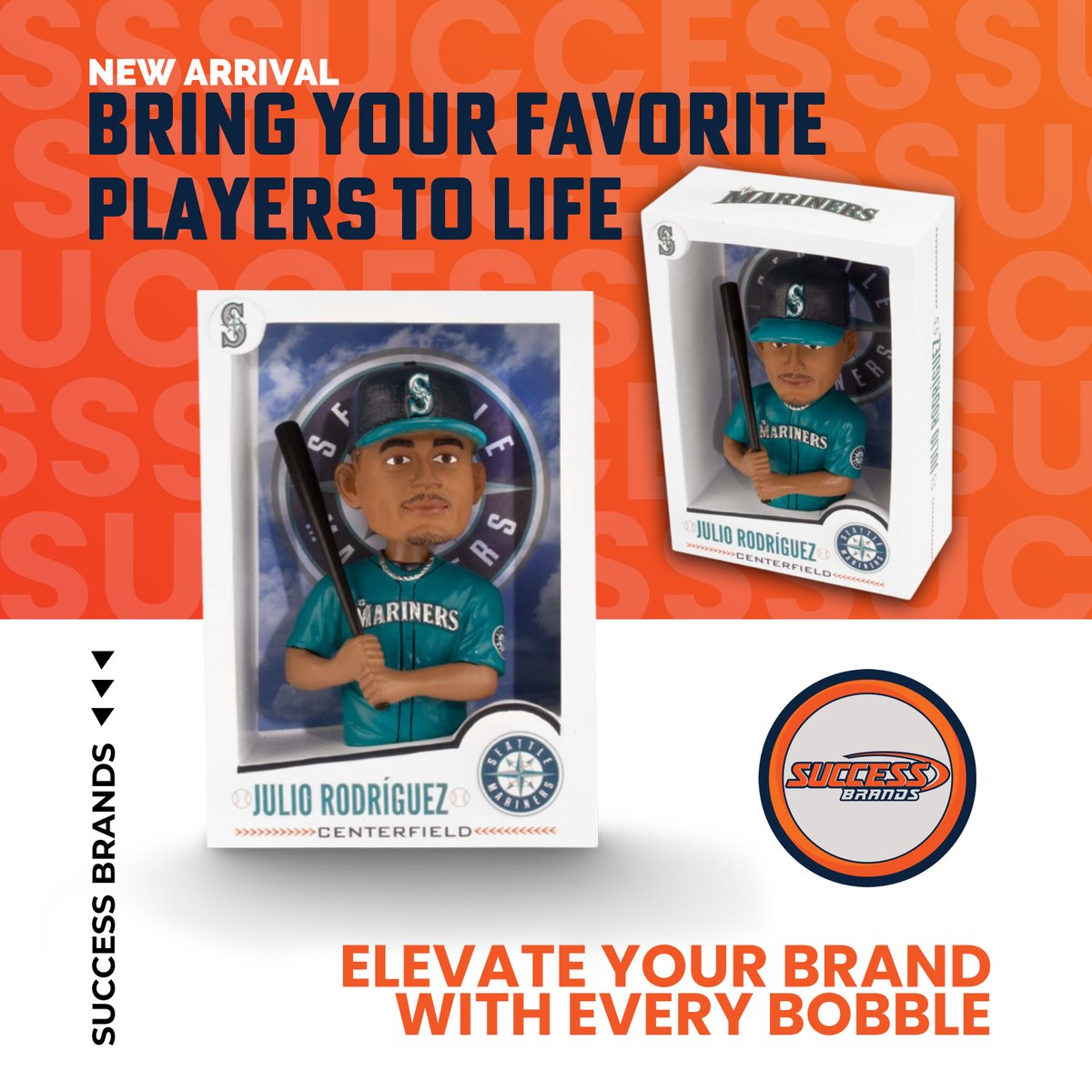 Spotlight on the Trading Card Baseball Card Bobblehead! Take your collection to the next level and type "Success" in the comments and we'll guide you every step of the way, helping you design an exclusive piece for your fans. #Bobblehead #SuccessAwaits #SuccessBrands