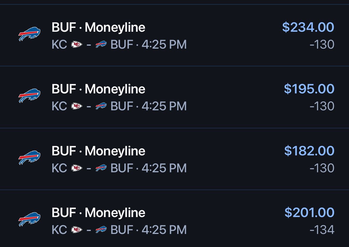 fullpocketdegen's tweet photo. #NFL Game of the Year 🏈

BUF ML 🔒

I’ve been all in since last week

#GamblingX #GamblingTwitter #FullPockets https://t.co/I008xclmQV