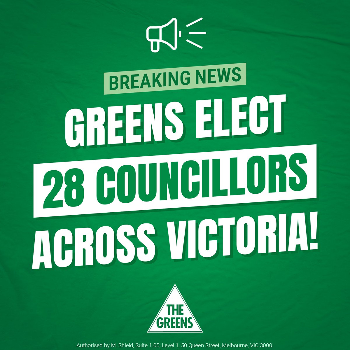 The final count is in - we've elected 28 brilliant, diverse, hard-working councillors across Vic!

That's 14 Greens councillors across the inner city, and 14 across the suburbs and regions like Frankston, Bass Coast + Campaspe 

Meet all your Greens here: greens.org.au/vic/representa…