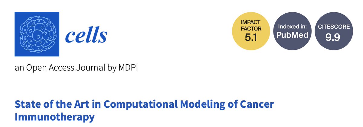 Kasia Rejniak (@rejniaklab) on Twitter photo ✍️Submissions are invited for the special issue on computational models in cancer immunotherapy of <a href="/Cells_MDPI/">Cells MDPI</a> journal mdpi.com/journal/cells/… Deadline: March 31 2025 ✍️Submissions are invited for the special issue on computational models in cancer immunotherapy of <a href="/Cells_MDPI/">Cells MDPI</a> journal mdpi.com/journal/cells/… Deadline: March 31 2025