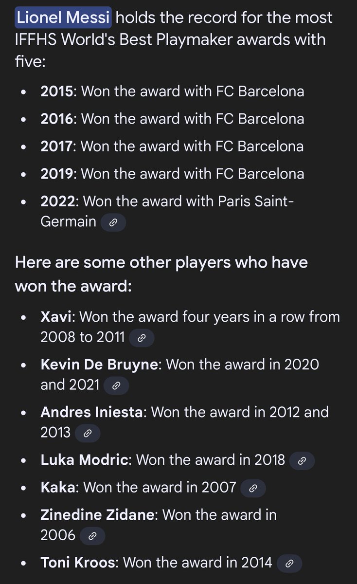 greypluff's tweet photo. Messi won IFFHS World's Best Playmaker 5 times🤷 https://t.co/7EIFb4ZKv7