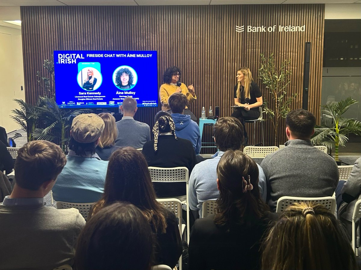 digitalirish's tweet image. Last Thu, we had the pleasure of hosting an engaging fireside chat with Áine Mulloy of AWS at the NYC Hub | Bank of Ireland.

A huge thank you to Áine for traveling to NYC for this event and our sponsors McEntee Law Group, Sprintax and Elkstone for joining us 🙌🏼

#DigitalIrish