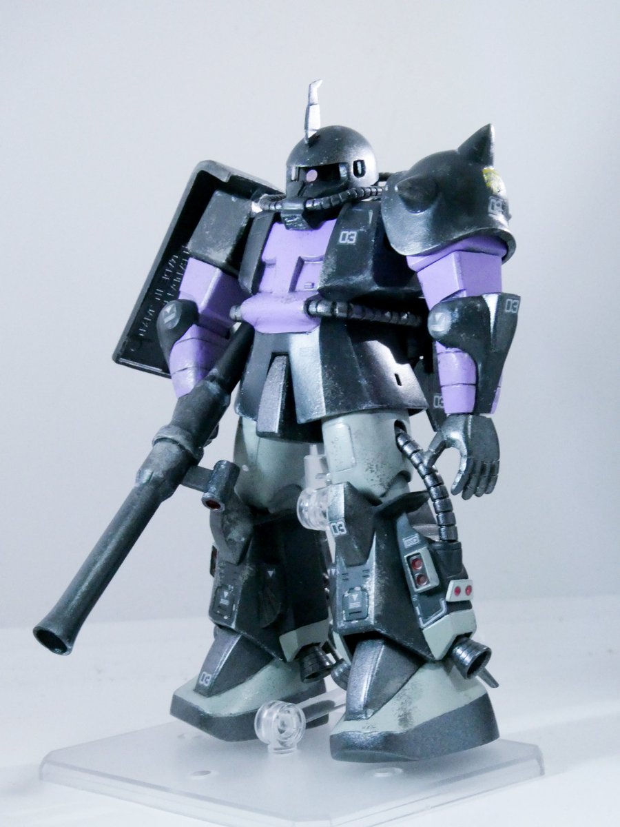 旧キット「MSV 1/144 MS-06R-1 ザクⅡ」黒い三連星ガイア機、完成しま