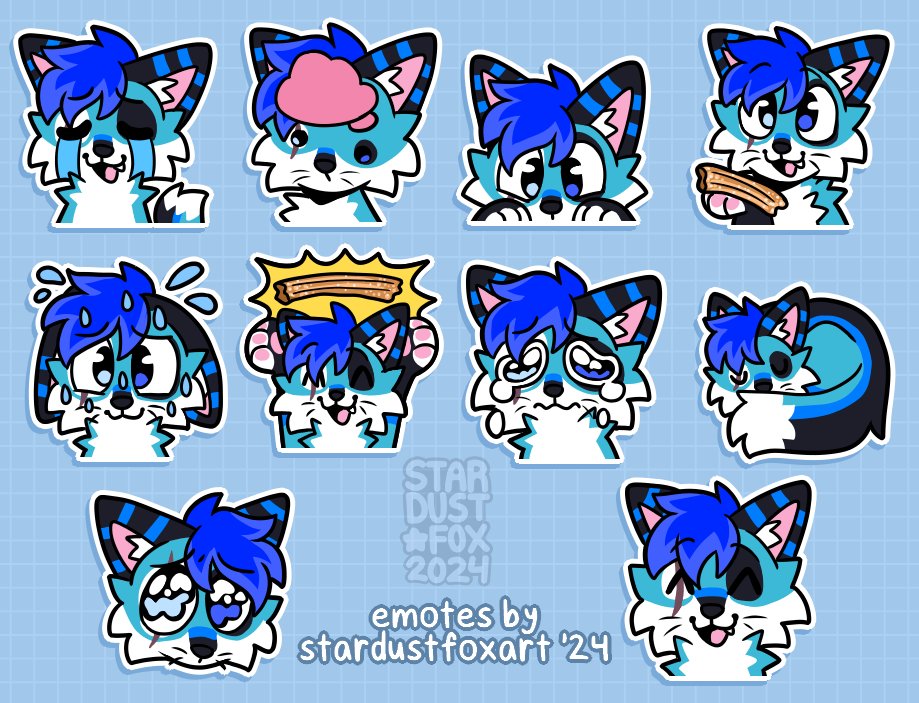 StardustFoxArt's tweet photo. Emotes for Churro https://t.co/6bskNgHKVI