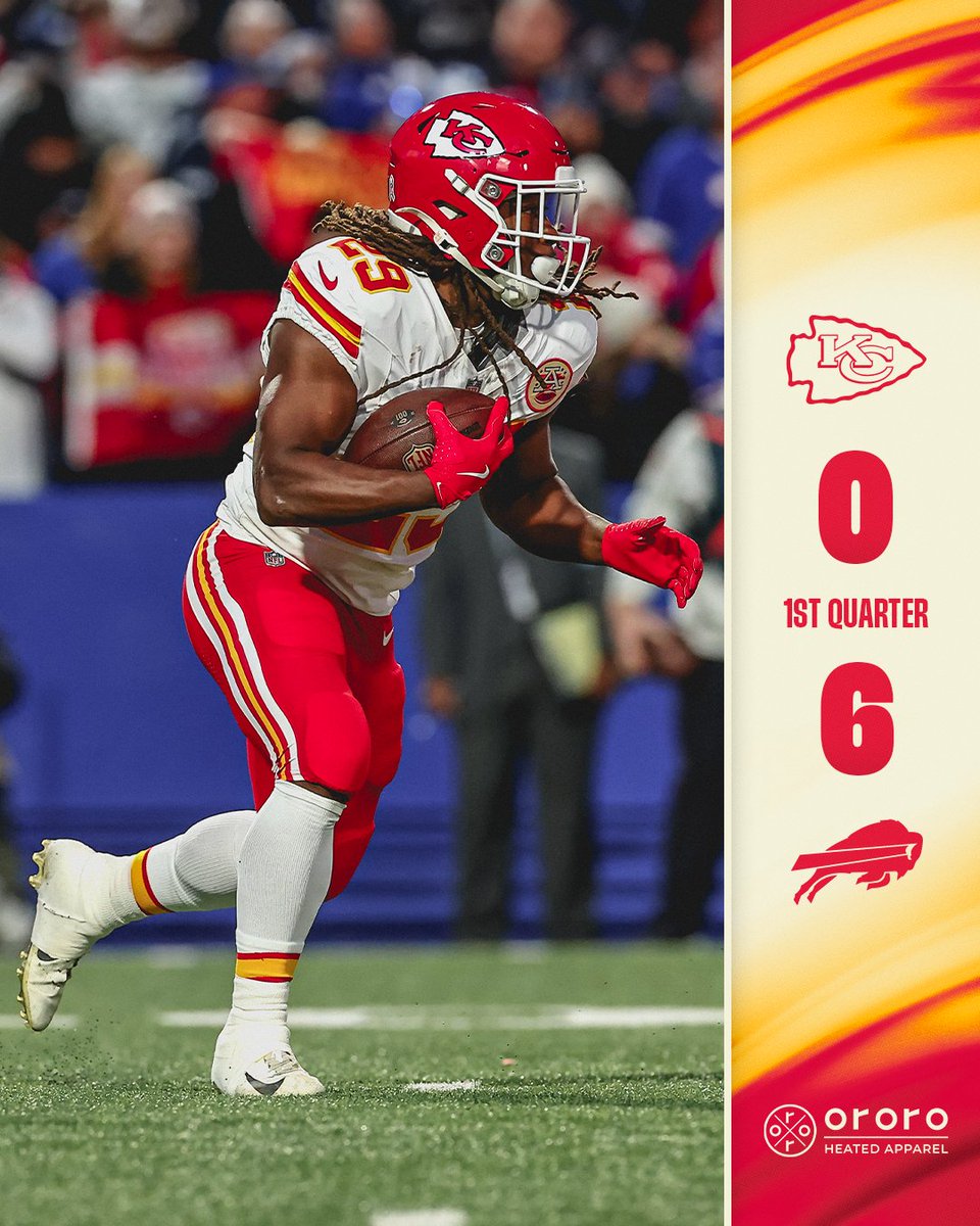 Chiefs's tweet photo. End of 1 in Buffalo. https://t.co/RmXfjuSQLa