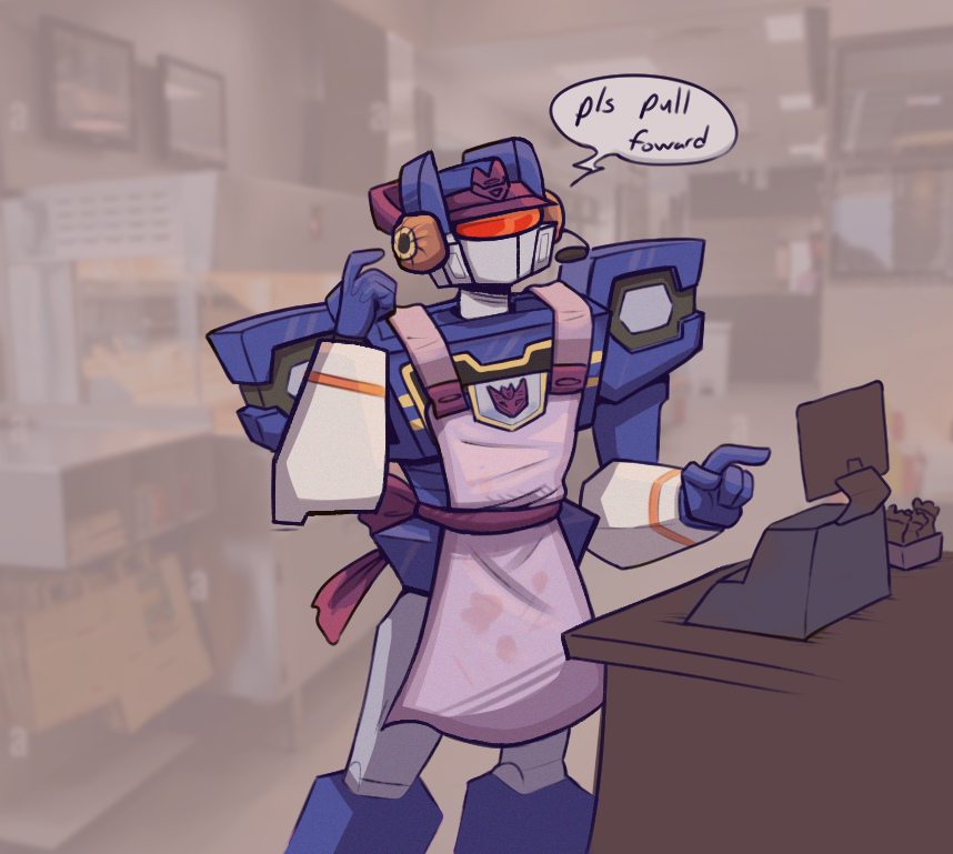 ParallelPie's tweet photo. Welcome to Mc D's, would you like to rise up your order today for an extra $4.99 today?   
#Soundwave #transformers https://t.co/KUzUXI5yxF