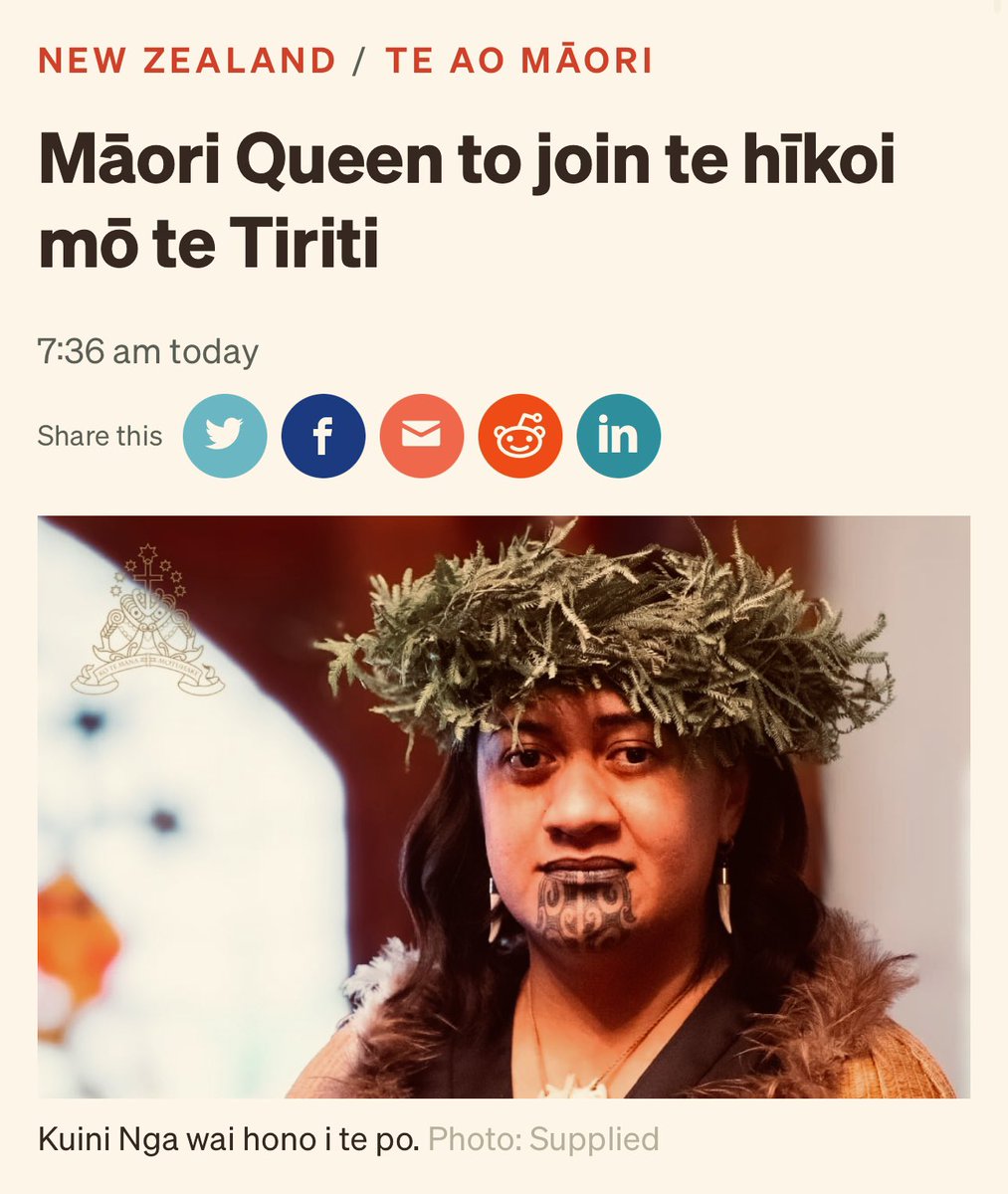 shananhalbert's tweet photo. The Māori Queen, Nga wai hono i te po will be among supporters of the national hīkoi making its way to Parliament. https://t.co/BCVb1vKX6i https://t.co/qkEJP5FMcA