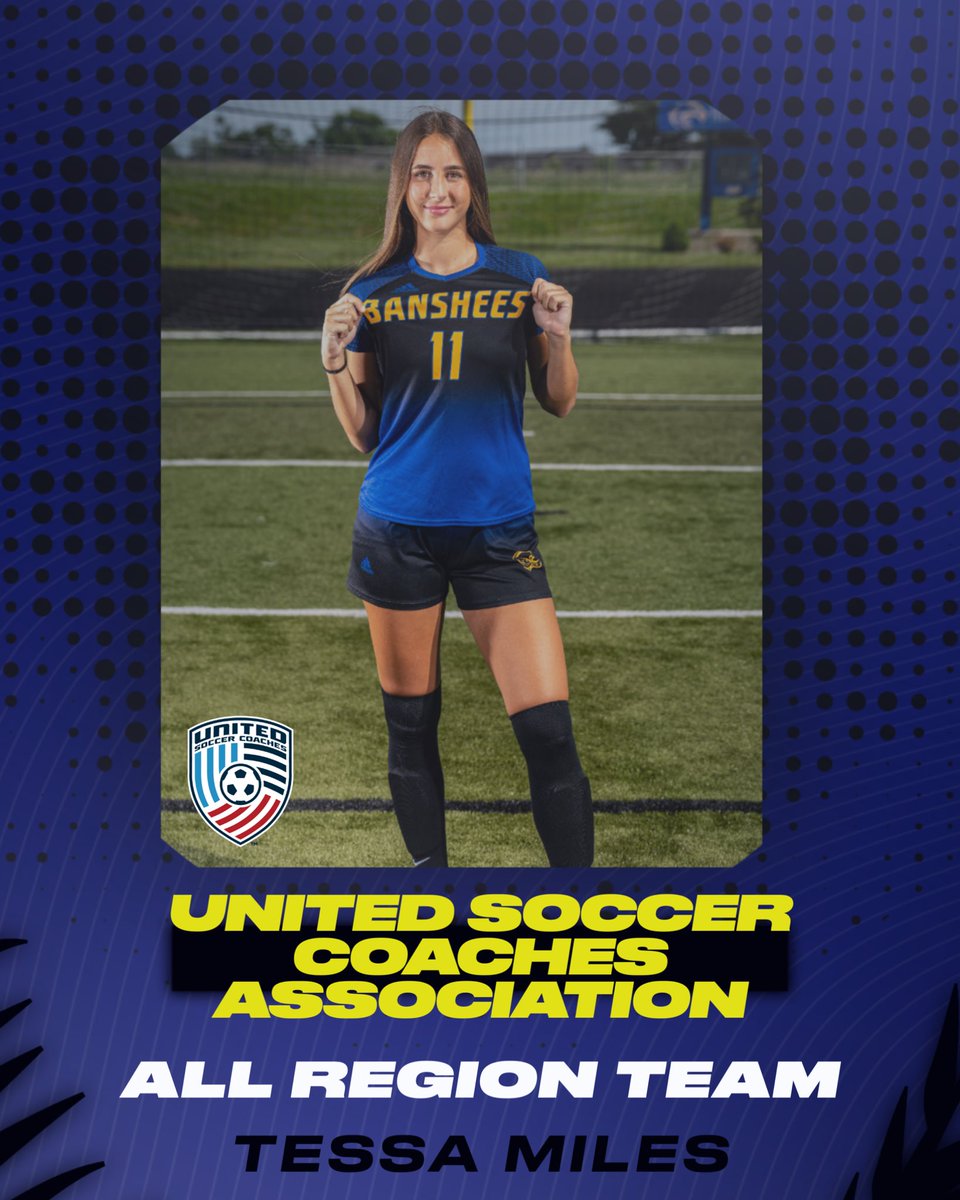Another huge congratulations goes out to Banshee Senior, Tessa Miles who was named this week by the United Soccer Coaches Association to their All Region Team, recognizing Tessa as one of the top High School Players across multiple states.
