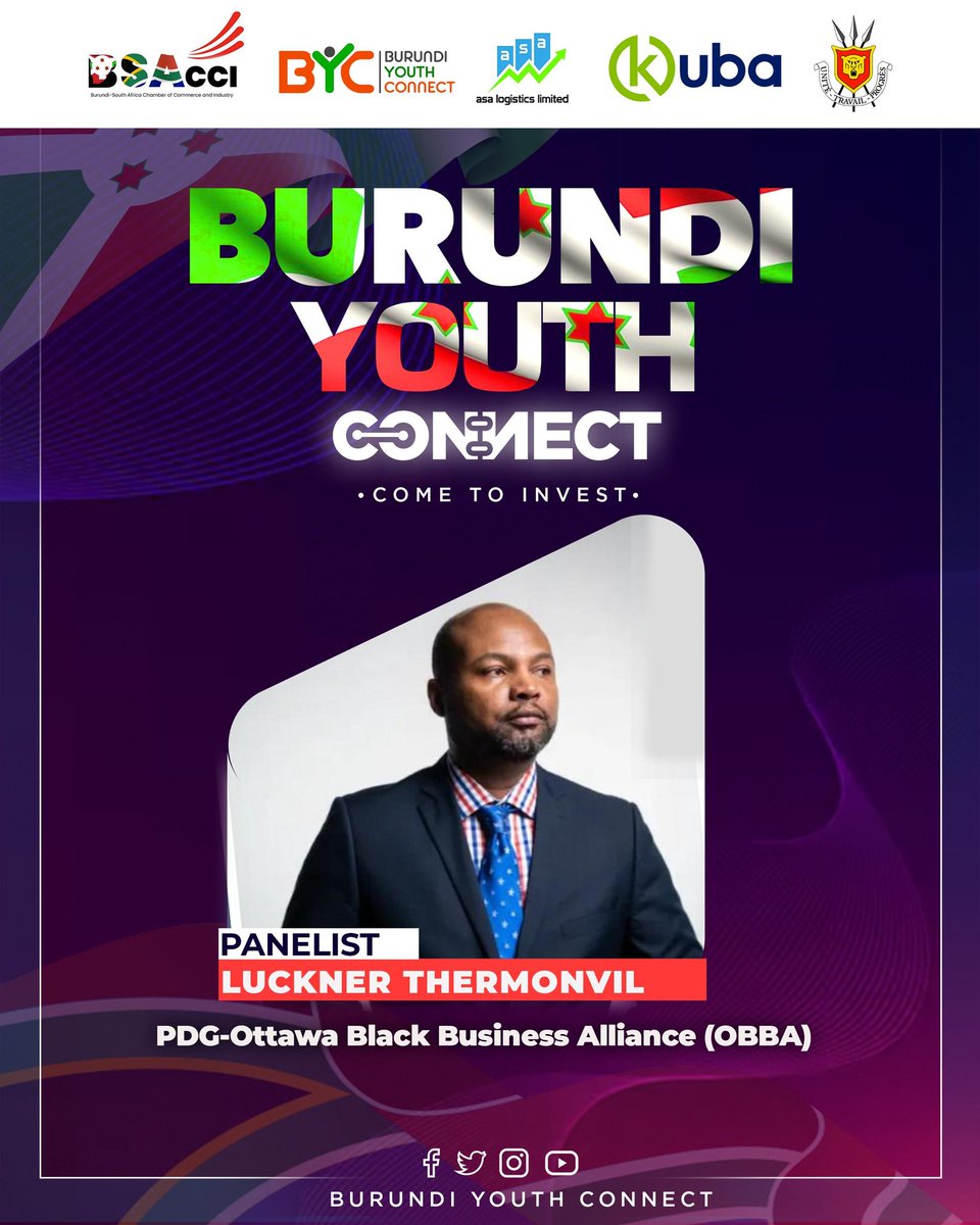 Burundi Youth Connect🇧🇮💡 (@bconnect52210) on Twitter photo Mr Luckner Thermonvil as a panelist for our Burundi Youth Connect event which will take place on November 27,November 2024 <a href="/AC3_News/">AfricaConnect3</a> <a href="/Connects_Africa/">Connecting Africa</a> <a href="/digitalafrica_/">Digital Africa Connect</a> <a href="/digitalafrica_/">Digital Africa Connect</a> <a href="/UAE_Africa/">UAE Africa Connect</a> <a href="/SNCFConnect/">SNCF Connect</a> <a href="/indiaafricaconn/">IndiaAfricaConnect</a> <a href="/ChambreCom/">Chambre de Com.& de l’industrie Burundo-Canadienne</a> <a href="/ChamberBSACCI/">BURUNDI SOUTH AFRICA CHAMBER OF COMMERCE &INDUSTRY</a> Mr Luckner Thermonvil as a panelist for our Burundi Youth Connect event which will take place on November 27,November 2024 <a href="/AC3_News/">AfricaConnect3</a> <a href="/Connects_Africa/">Connecting Africa</a> <a href="/digitalafrica_/">Digital Africa Connect</a> <a href="/digitalafrica_/">Digital Africa Connect</a> <a href="/UAE_Africa/">UAE Africa Connect</a> <a href="/SNCFConnect/">SNCF Connect</a> <a href="/indiaafricaconn/">IndiaAfricaConnect</a> <a href="/ChambreCom/">Chambre de Com.& de l’industrie Burundo-Canadienne</a> <a href="/ChamberBSACCI/">BURUNDI SOUTH AFRICA CHAMBER OF COMMERCE &INDUSTRY</a>