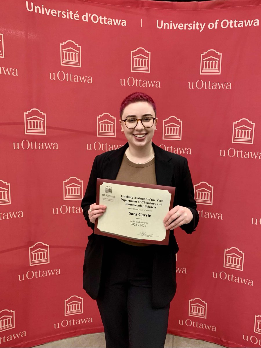Congratulations to Sara, selected the TA of the year by the Department of Chemistry and Biomolecular Sciences. Caring is a great part of this award and of this you have plenty.  You make us proud to have you in our group.