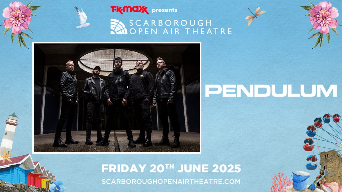 ScarboroughOAT's tweet photo. One of the most iconic electronic rock acts of all time @Pendulum are heading to @TKMaxx_UK presents Scarborough Open Air Theatre next Summer

Tickets on sale Friday 22nd at 9am, sign up for presale access now 🎟️ https://t.co/hAriU7q4bU

More info 👉🏻 https://t.co/FvkS9v5SZr https://t.co/ZQTY16ZLMc