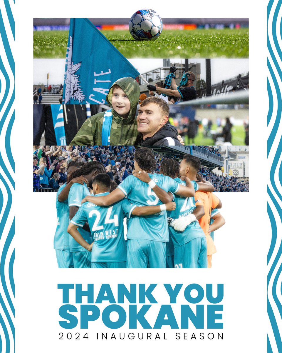 Thank you Spokane for an historic Inaugural Season we will never forget! We are so proud to represent you on and off the pitch! 

#UPTHEFALLS #justgettingstarted