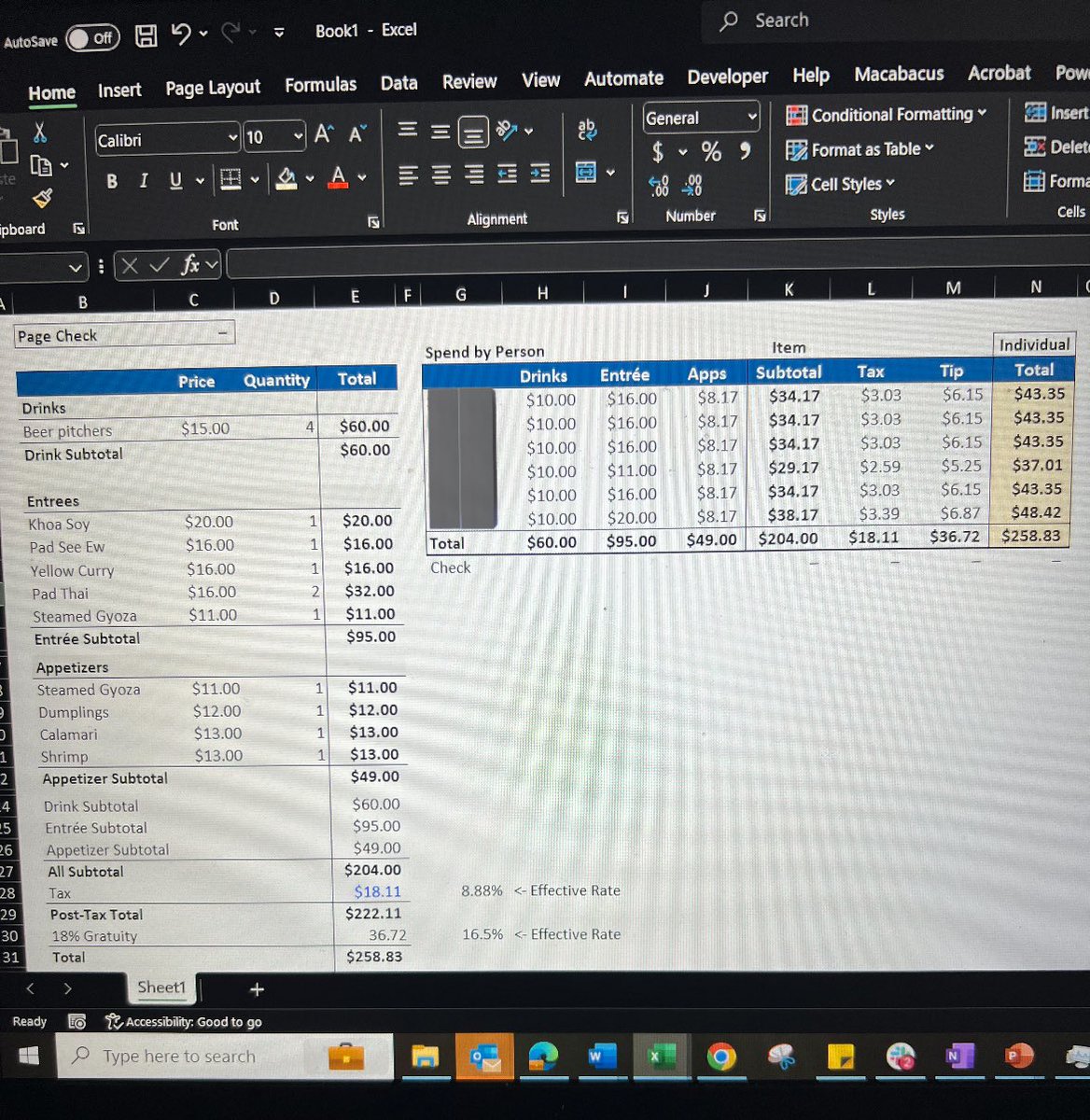 Just got the most detailed Venmo request ever from my friend in PE