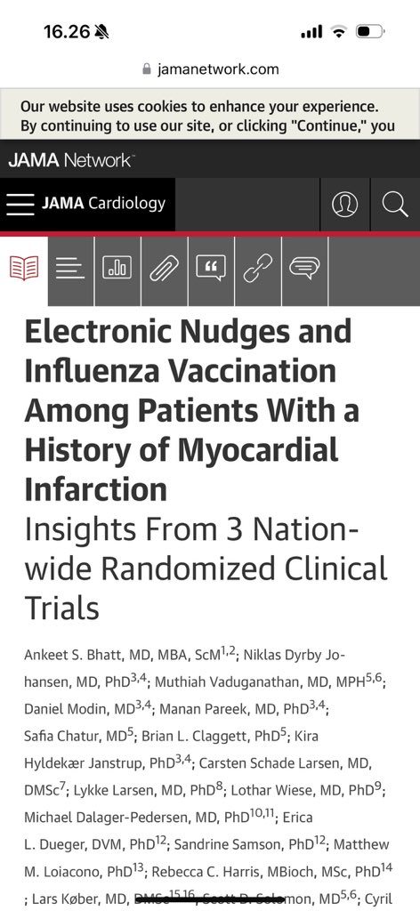 Manan Pareek, MD, PhD, FAHA, FESC (@mananpareekmd) on Twitter photo Fantastic #LBCT presentation from <a href="/ankeetbhatt/">Ankeet S. Bhatt, MD, MBA</a> on #fluvaccine among patients w/wo MI in the NUDGE-FLU program:
‘A CV-focused msg strategy should be considered for population-level outreach to improve vax rates in pts with AMI.’
Sim pub in <a href="/JAMACardio/">JAMA Cardiology</a>!
jamanetwork.com/journals/jamac… Fantastic #LBCT presentation from <a href="/ankeetbhatt/">Ankeet S. Bhatt, MD, MBA</a> on #fluvaccine among patients w/wo MI in the NUDGE-FLU program:
‘A CV-focused msg strategy should be considered for population-level outreach to improve vax rates in pts with AMI.’
Sim pub in <a href="/JAMACardio/">JAMA Cardiology</a>!
jamanetwork.com/journals/jamac…