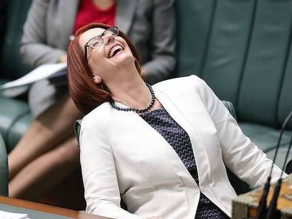 Julia Gillard’s response upon hearing Alan Jones has been arrested for indecent assault.  #AlanJones