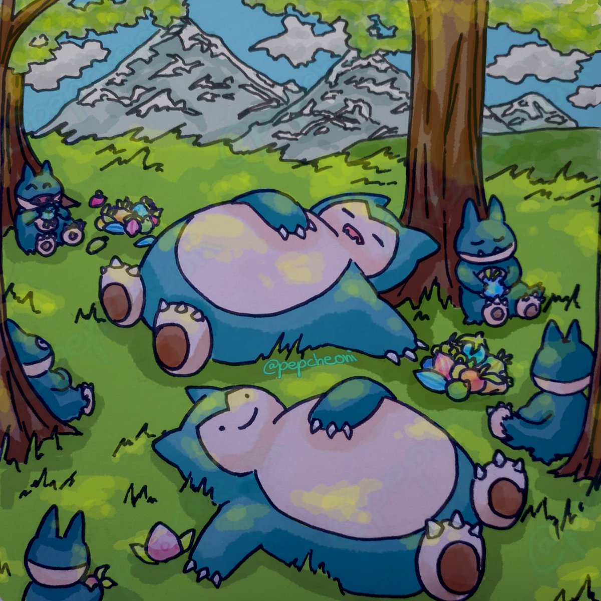 pepcheoni's tweet image. my art of sleepy snorlax 😴
#pokemon #snorlax #pokemonfanart #snorlaxfanart
