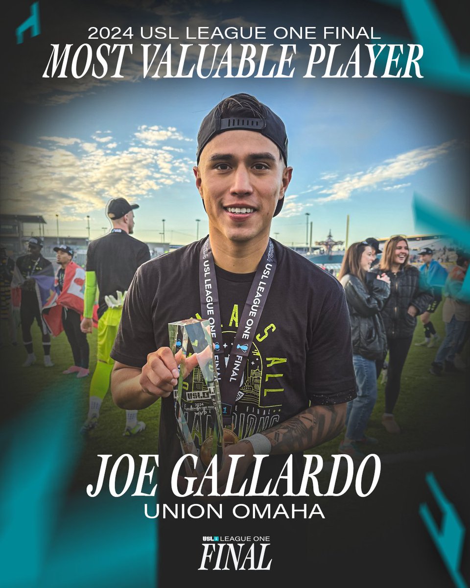 Coming up 𝐁𝐈𝐆 when it mattered the most 💪

<a href="/Jgallardo98_7/">Joe Gallardo</a> of <a href="/Union_Omaha/">Union Omaha</a> has been named the 2024 USL League One Final MVP! 🏆

#USLPlayoffs