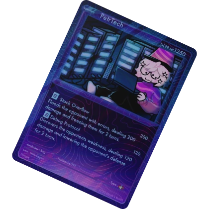 Introducing... <a href="/PetrTech_Dev/">PetrTech</a>'s Battle Card!

Done by none other than <a href="/notproggers/">ness ⚙️</a> themselves!

Stock: ???
Price: FREE!

Releasing in 1-2 weeks! Guarantee yourself it by buying the gamepass below! (or get a chance during stream!)
roblox.com/game-pass/6767…

Note: Please DM me on