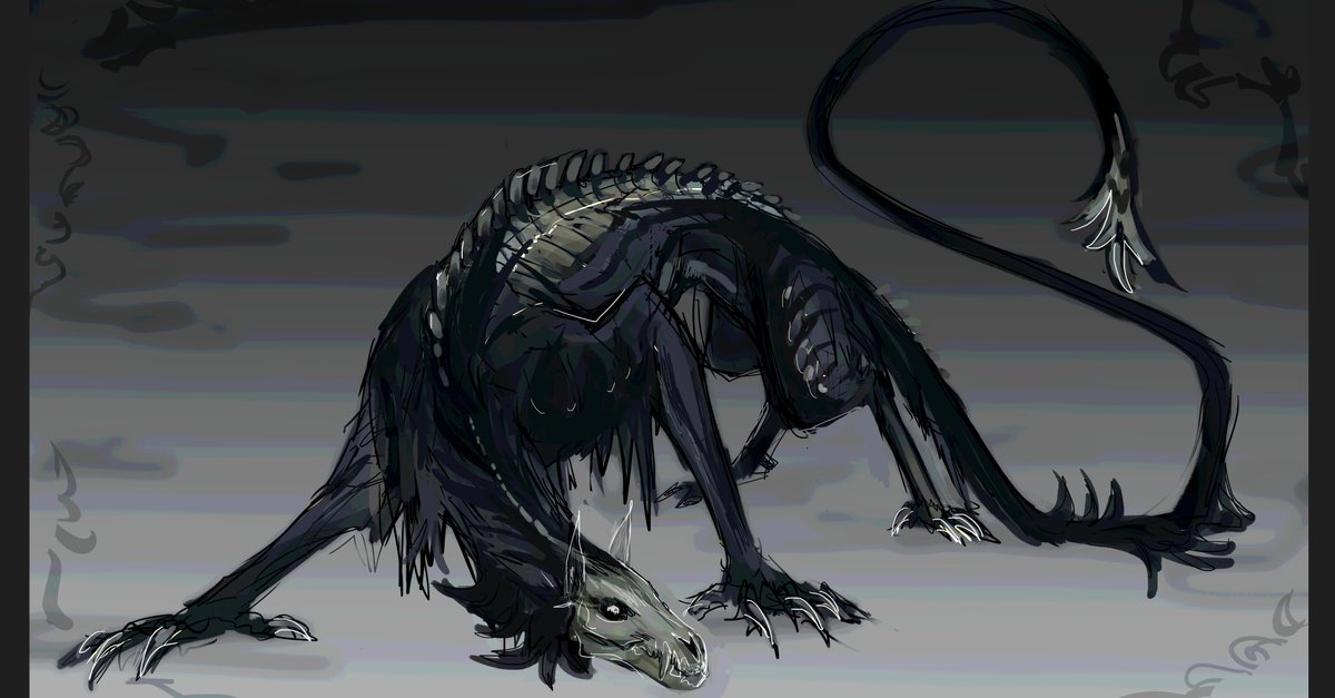 meiniri3's tweet image. 🕷️ undead hound  🌒 
sketch adopt ~   open auction  
 
  🦴info   in the replies~